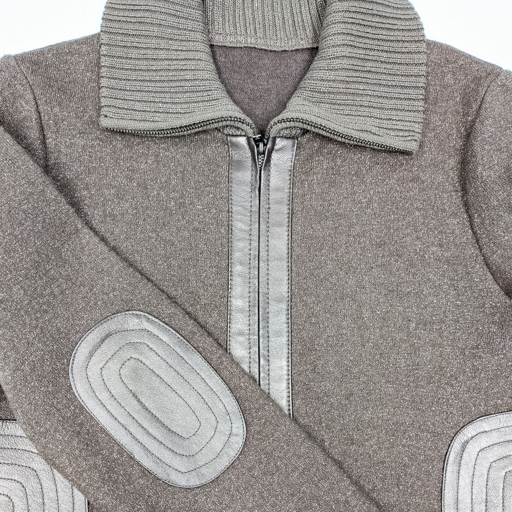 Stylish Tan Jacket with Silver Accents
